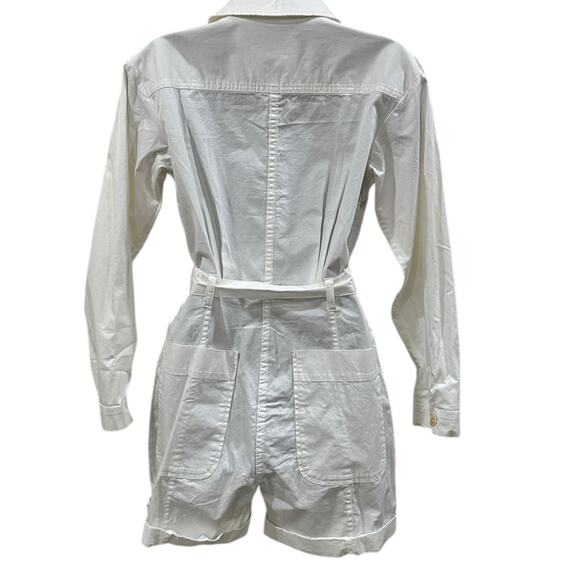 Alex Mill Expedition Romper Shorts In White - Picture 6 of 10